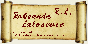 Roksanda Lalošević vizit kartica